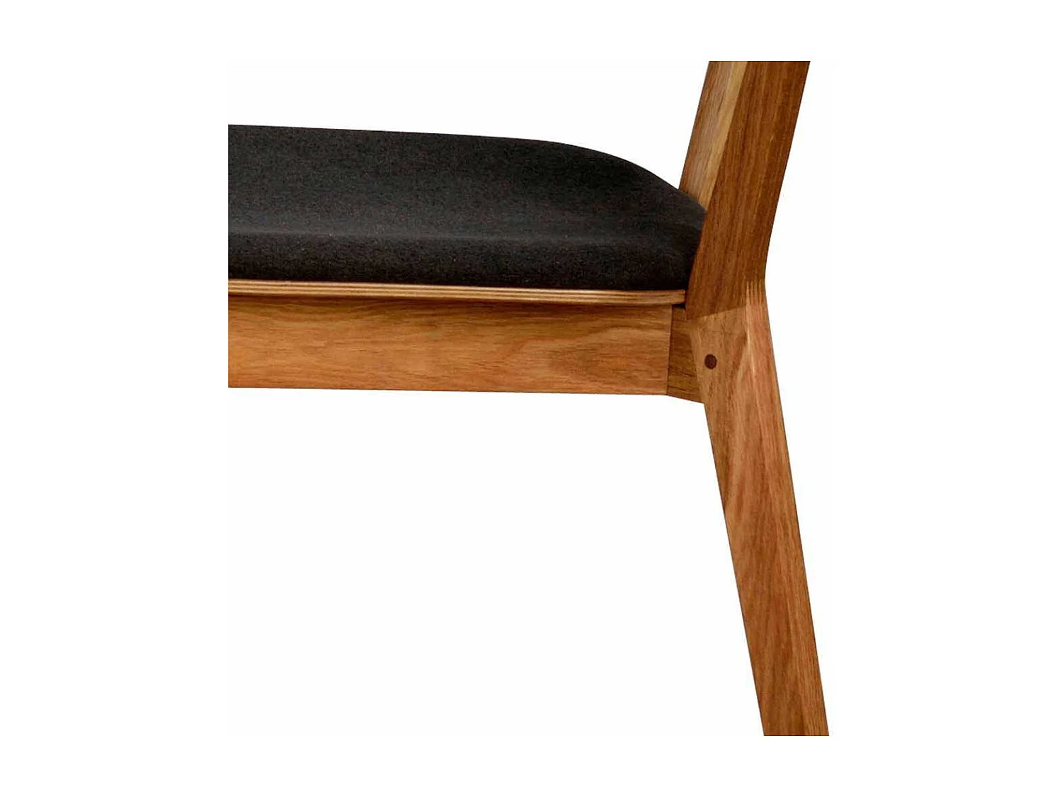 Esstischstuhl Set in Dunkelgrau Stoff Eiche Massivholz (2er Set)