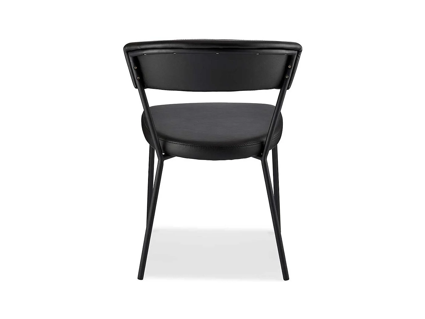 Polsterst�hle in Schwarz Kunstleder Metallgestell (4er Set)