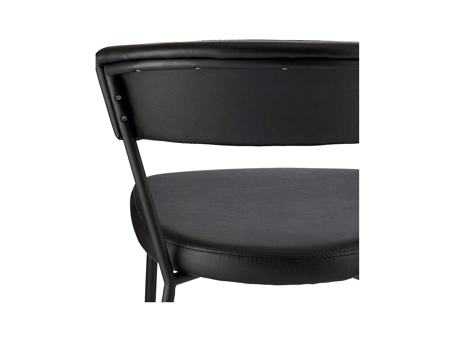 Polsterst�hle in Schwarz Kunstleder Metallgestell (4er Set)