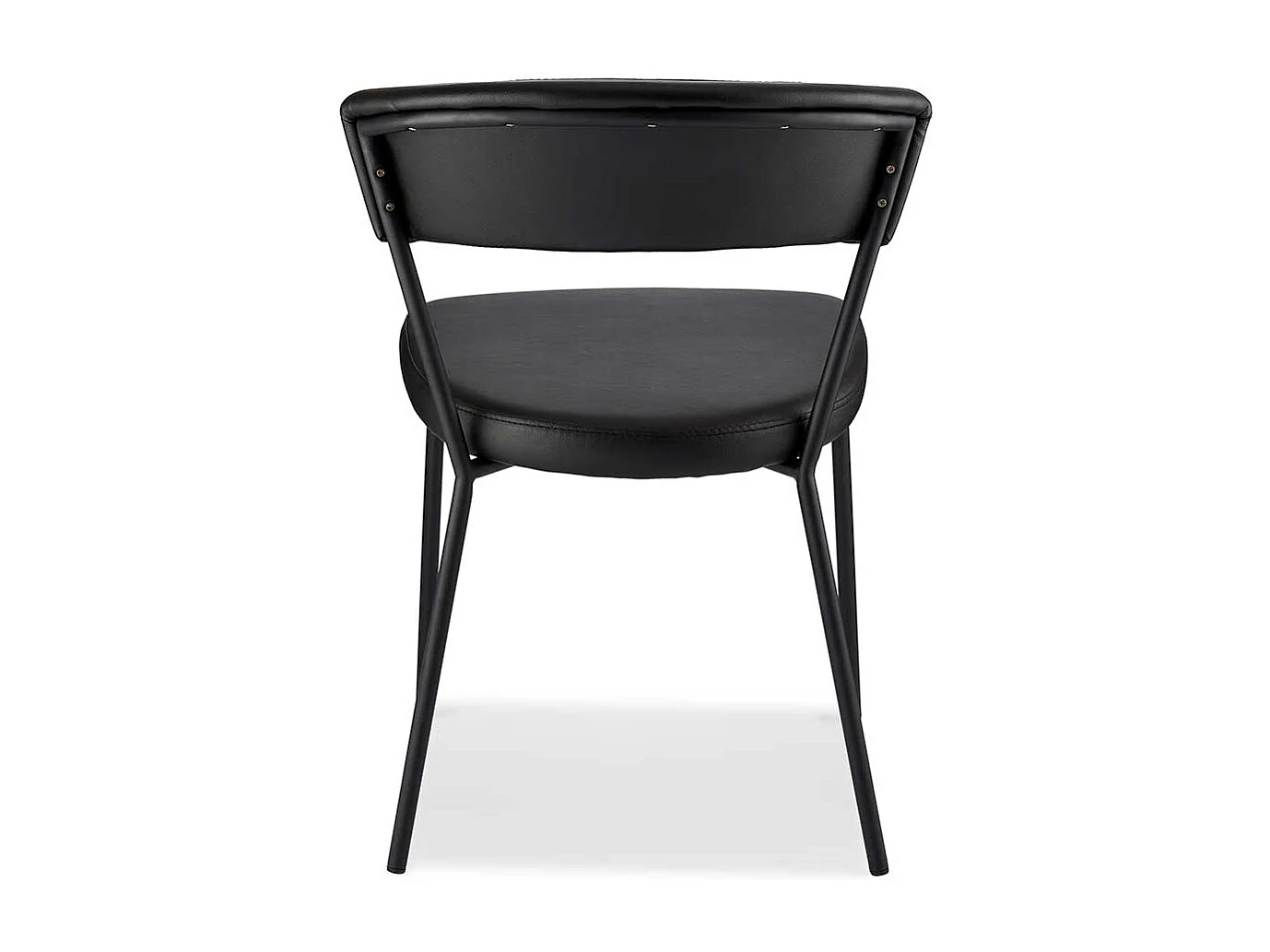 Polsterst�hle in Schwarz Kunstleder Metallgestell (4er Set)