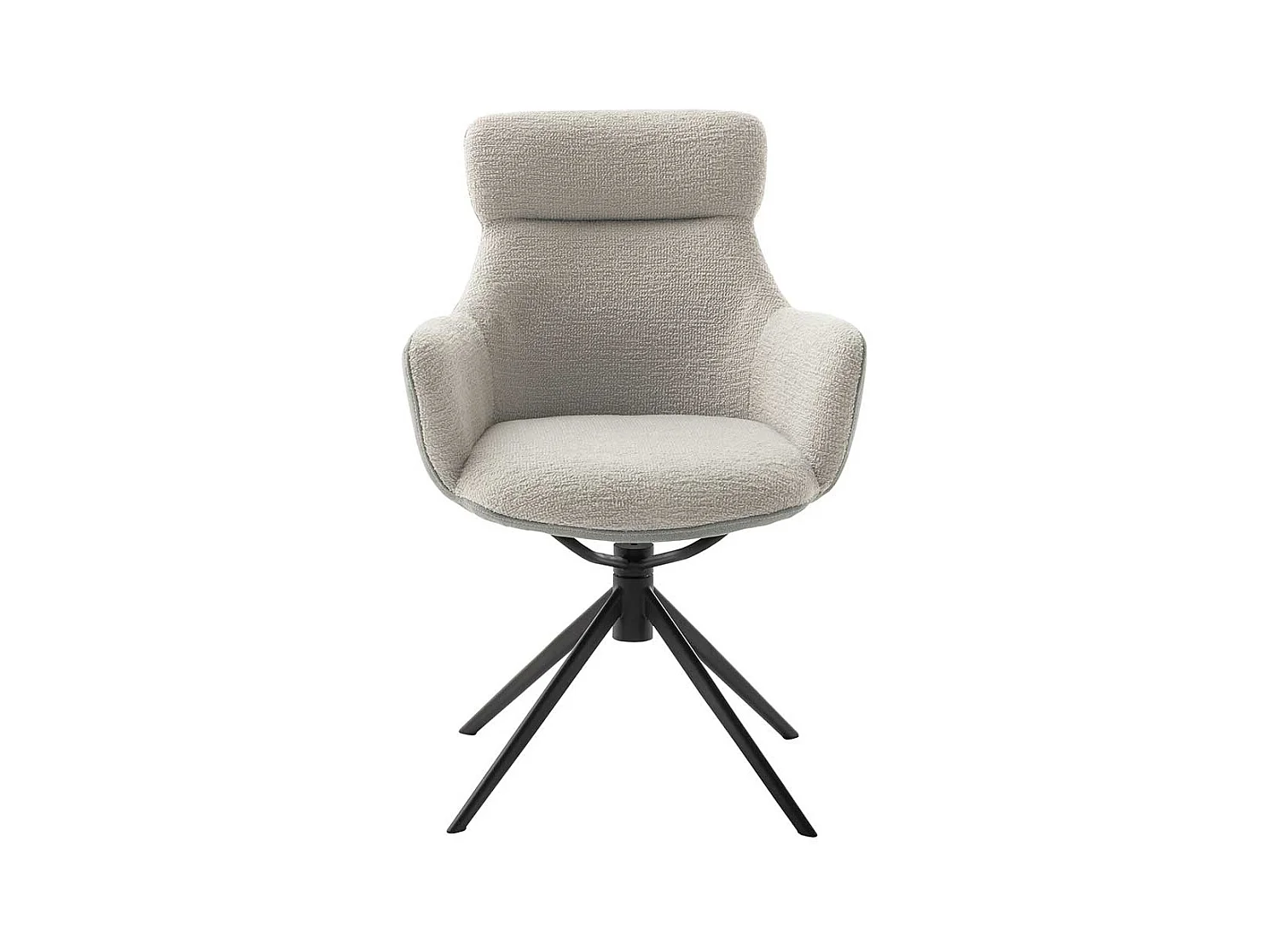 Esszimmerarmlehnstuhl in Lichtgrau drehbar (2er Set)