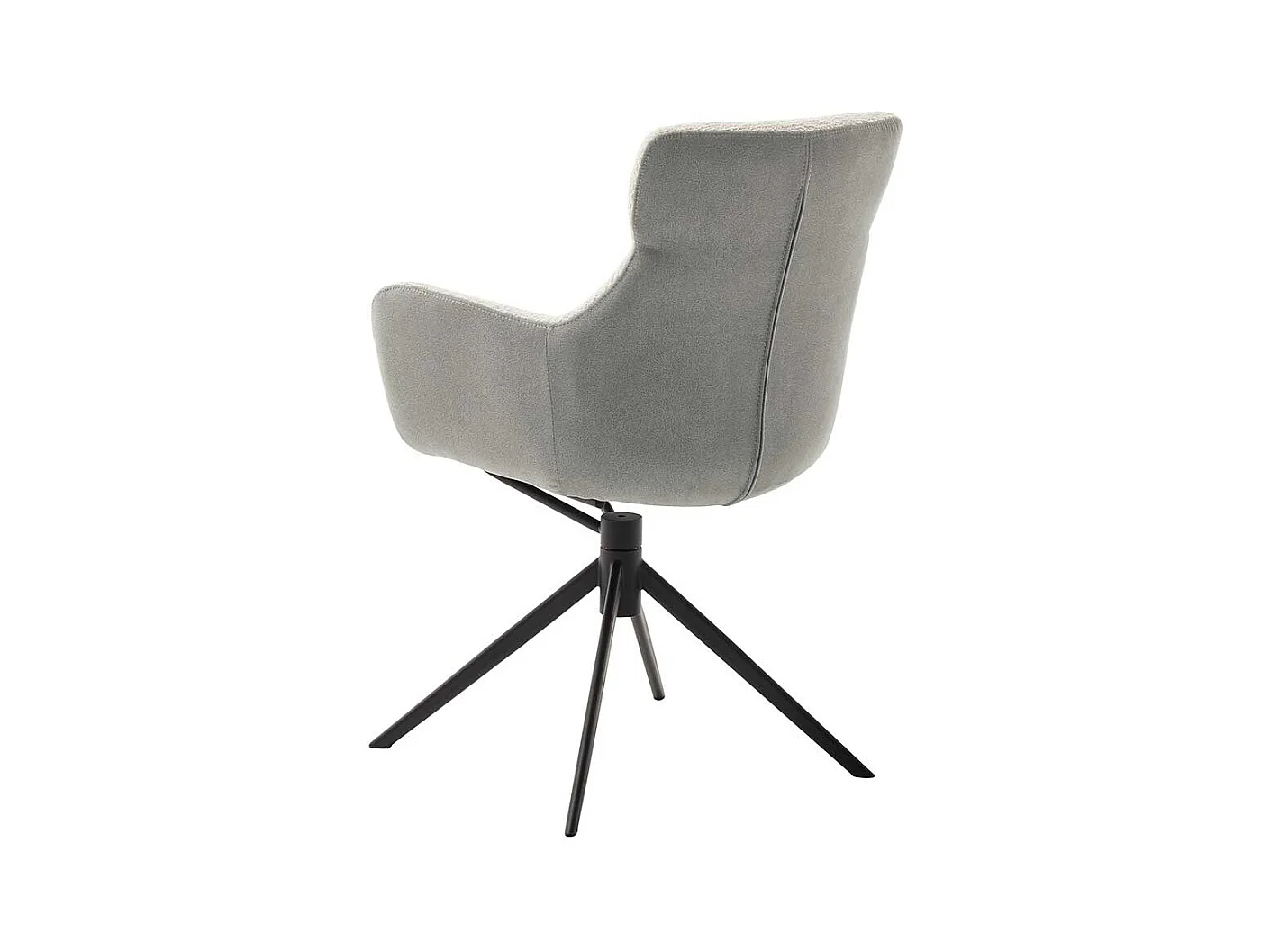 Esszimmerarmlehnstuhl in Lichtgrau drehbar (2er Set)