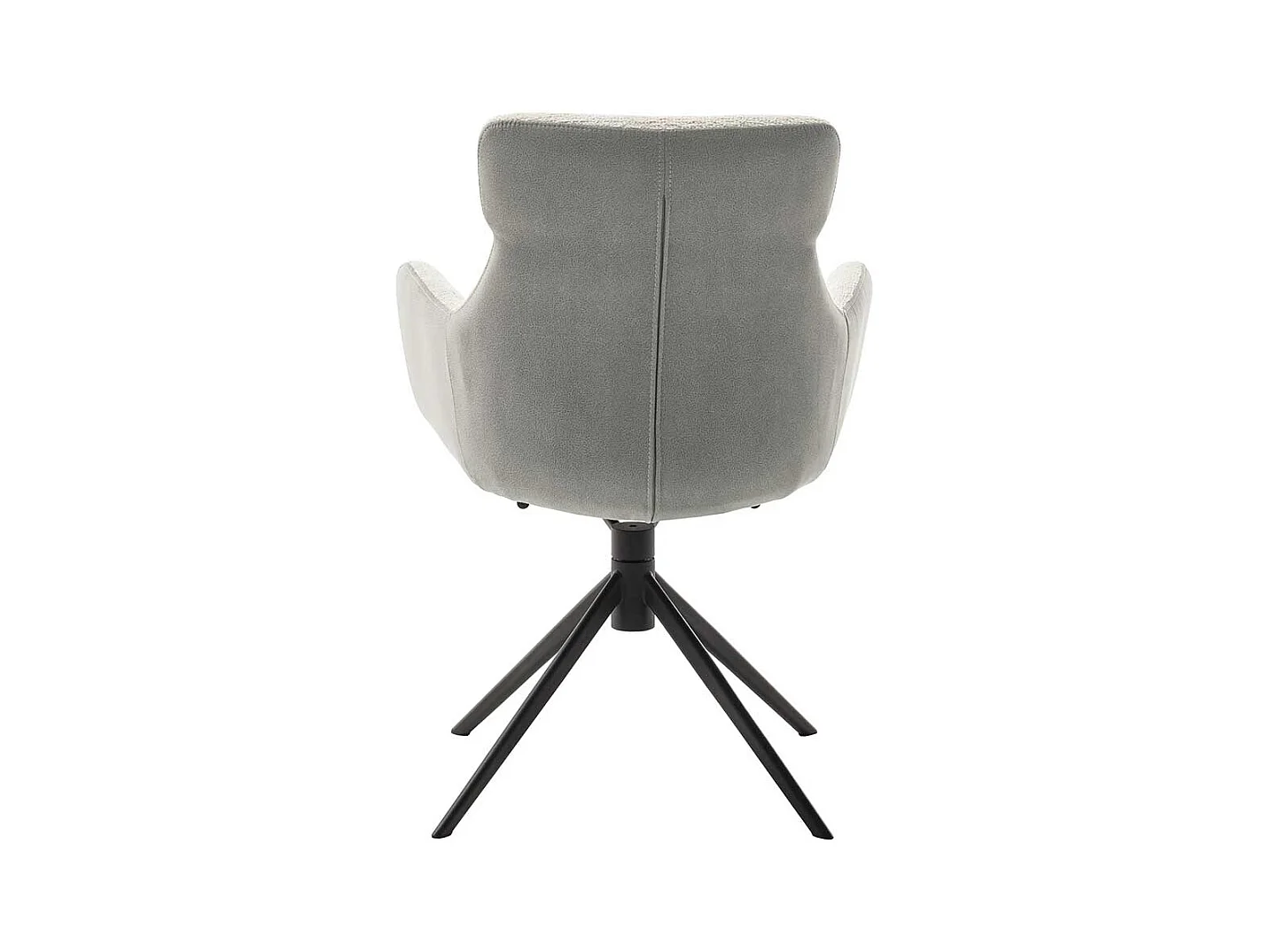 Esszimmerarmlehnstuhl in Lichtgrau drehbar (2er Set)