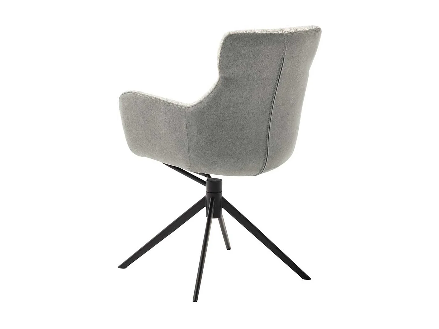 Esszimmerarmlehnstuhl in Lichtgrau drehbar (2er Set)