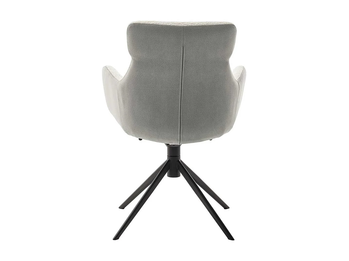 Esszimmerarmlehnstuhl in Lichtgrau drehbar (2er Set)