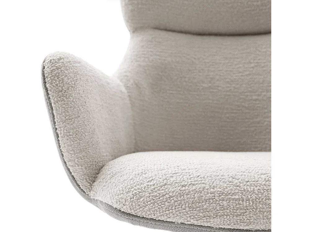 Esszimmerarmlehnstuhl in Lichtgrau drehbar (2er Set)