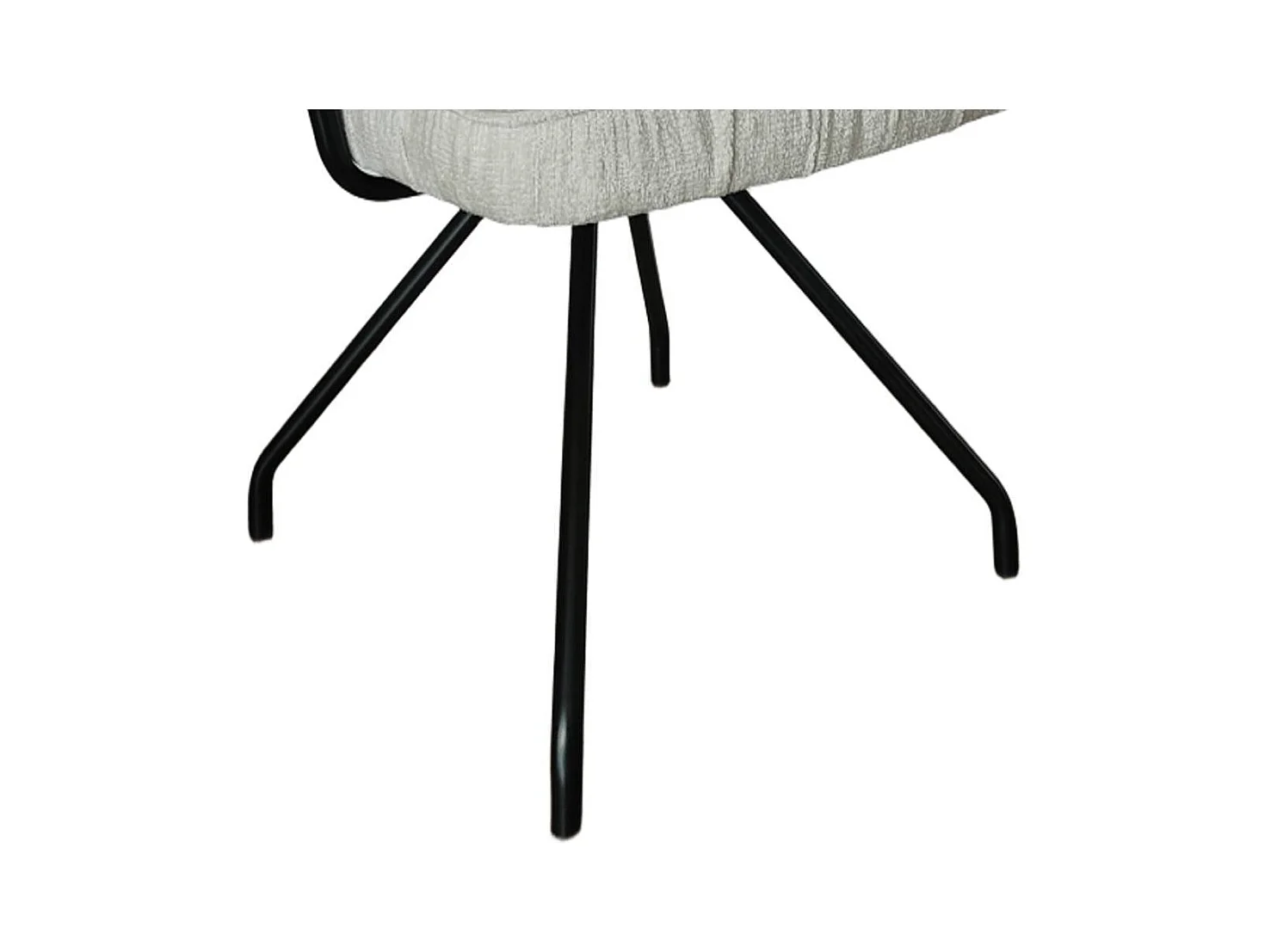 Armlehnenstuhl Esstischstuhl in Beige aus Chenillegewebe (2er Set)