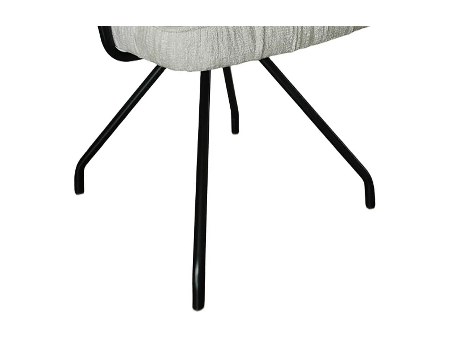 Armlehnenstuhl Esstischstuhl in Beige aus Chenillegewebe (2er Set)