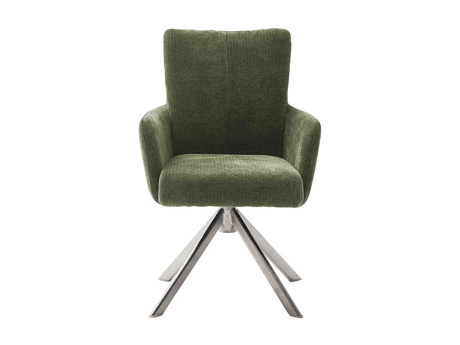 Polsterstühle in Oliv Grün Armlehnen (2er Set)