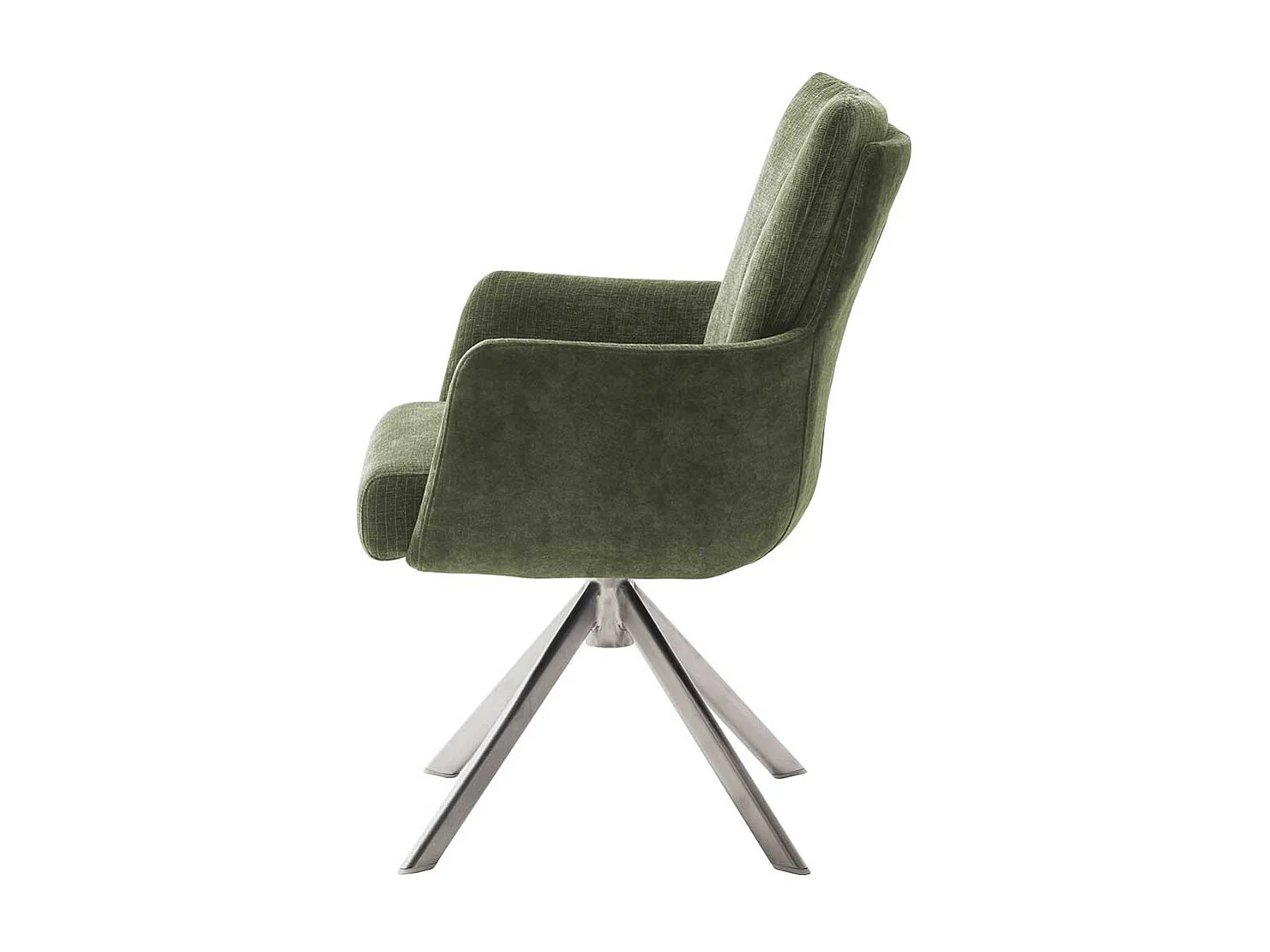 Polsterstühle in Oliv Grün Armlehnen (2er Set)