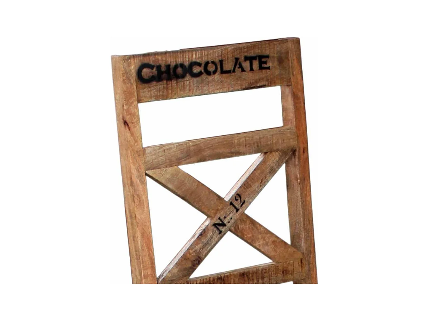 Esstischstuhl aus Mangobaum Massivholz Loft Design (2er Set)