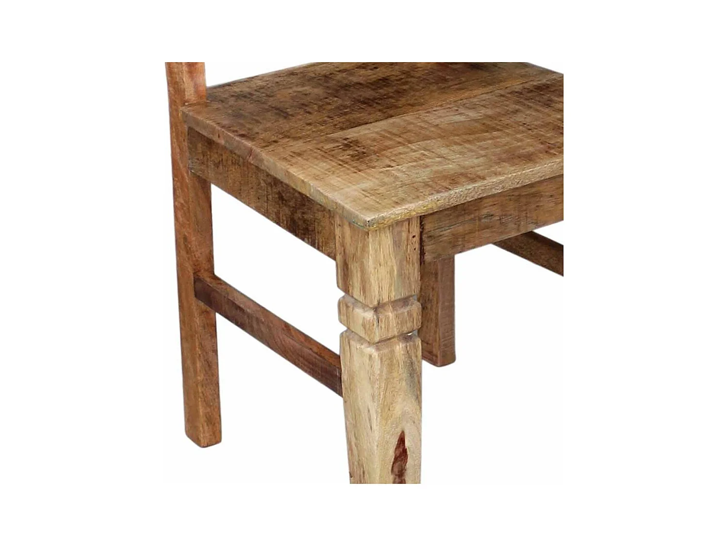 Esstischstuhl aus Mangobaum Massivholz Loft Design (2er Set)