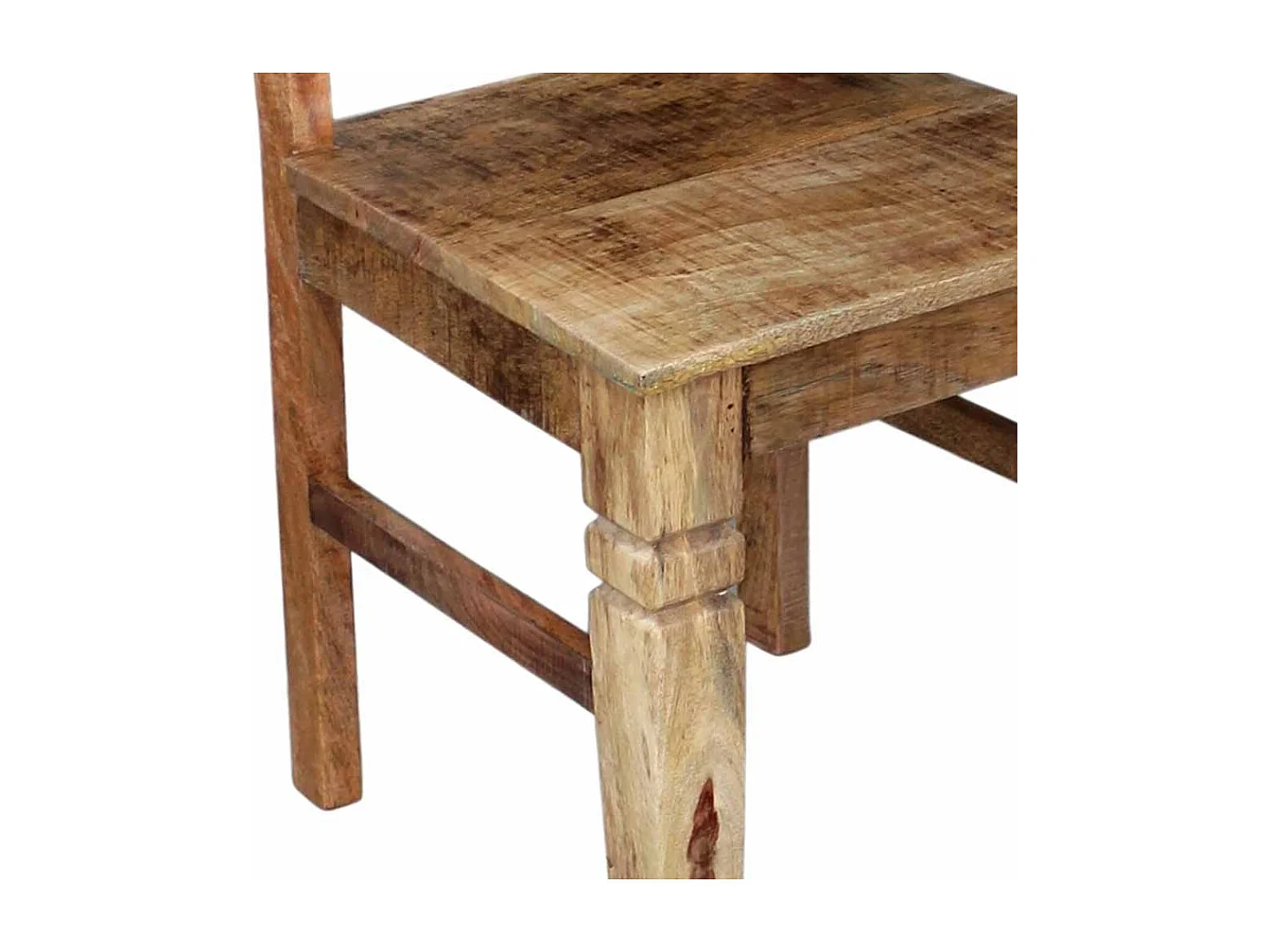 Esstischstuhl aus Mangobaum Massivholz Loft Design (2er Set)