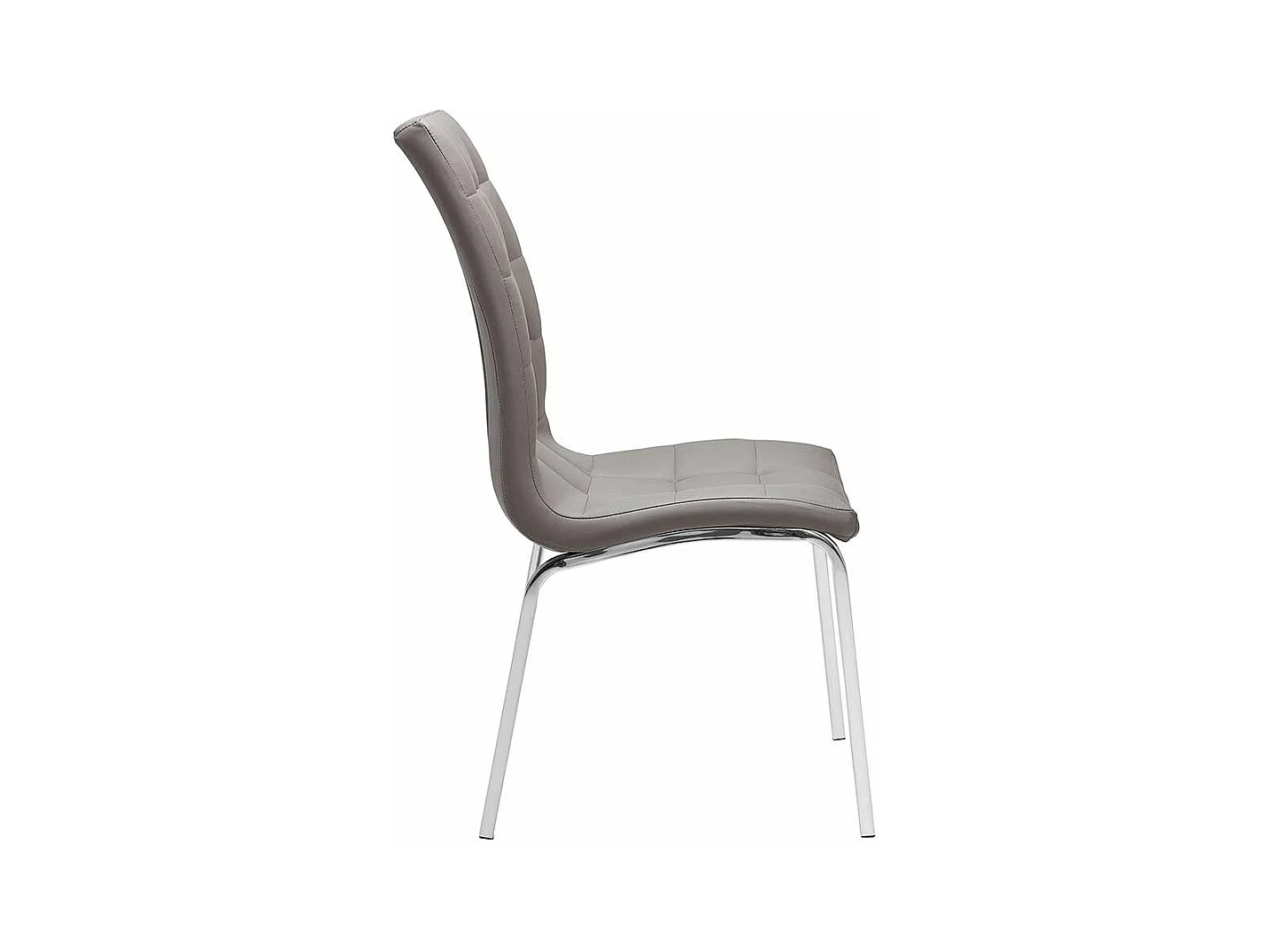 Set Esstisch Stühle aus Kunstleder und Stahl hoher Lehne (2er Set)