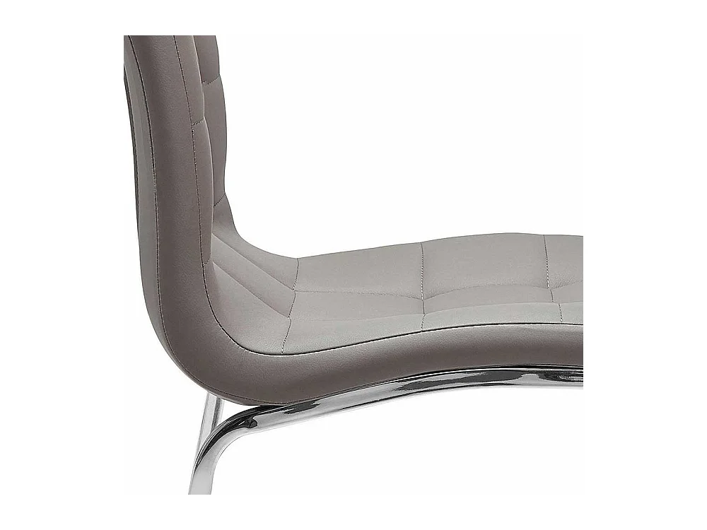 Set Esstisch Stühle aus Kunstleder und Stahl hoher Lehne (2er Set)