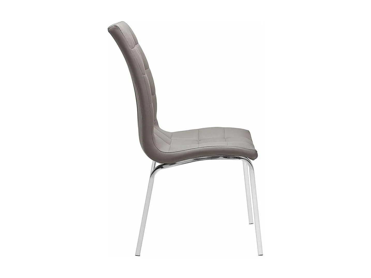 Set Esstisch Stühle aus Kunstleder und Stahl hoher Lehne (2er Set)