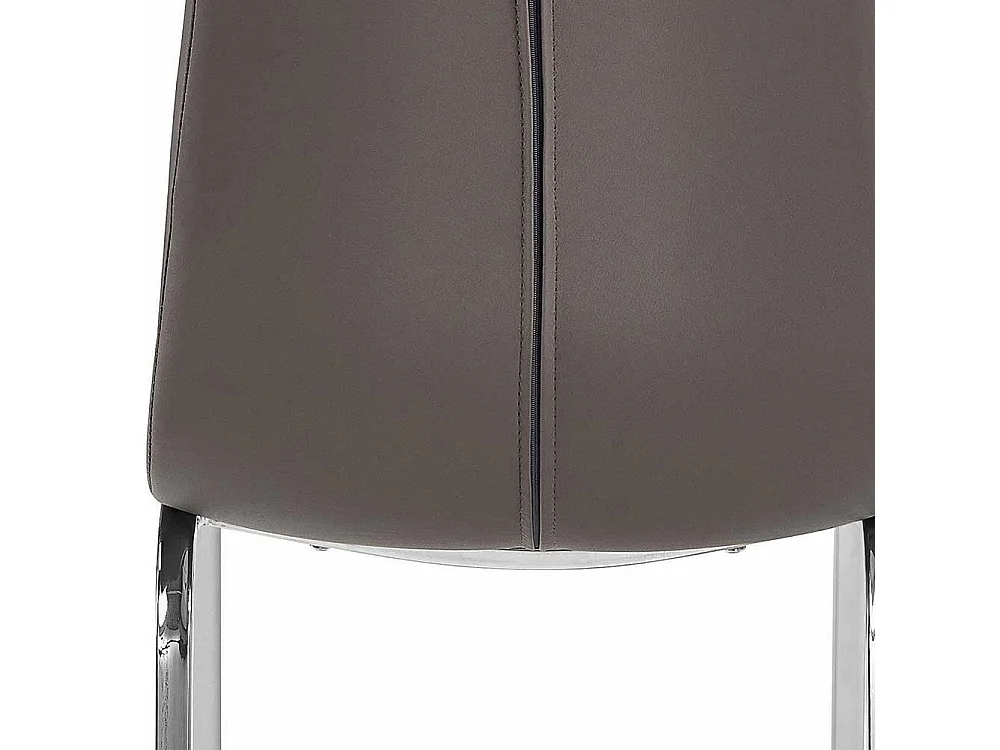 Set Esstisch Stühle aus Kunstleder und Stahl hoher Lehne (2er Set)