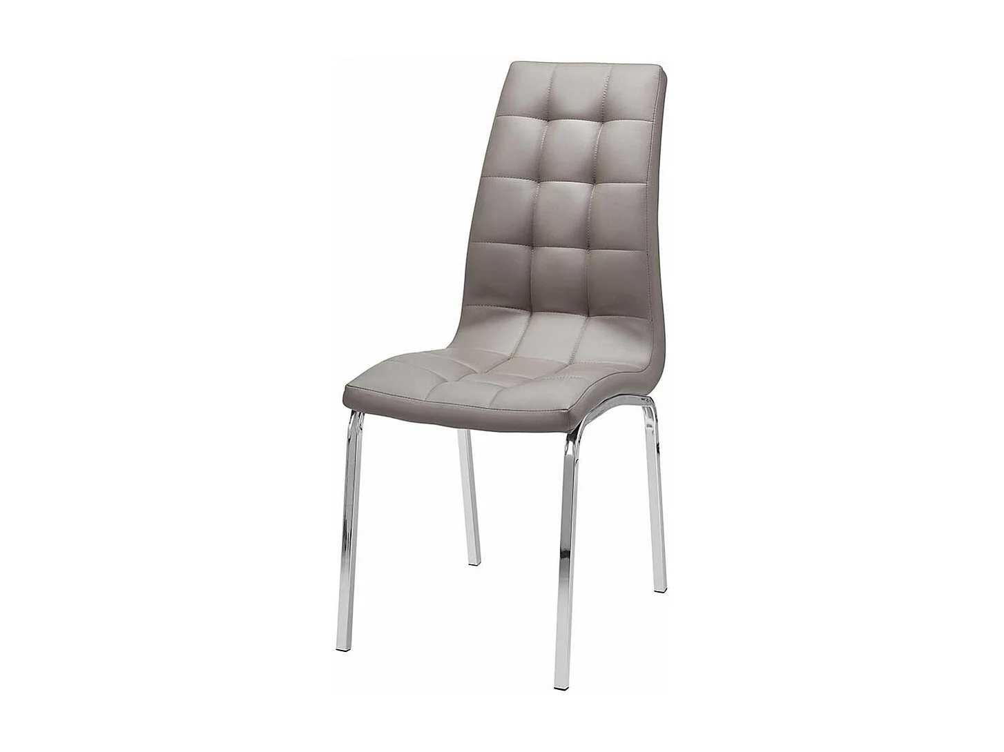 Set Esstisch Stühle aus Kunstleder und Stahl hoher Lehne (2er Set)