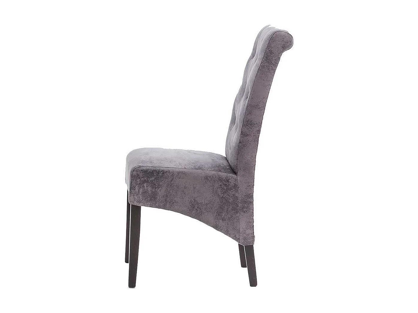 Esszimmerstuhl Set in Grau Microfaser Buche Massivholz (2er Set)