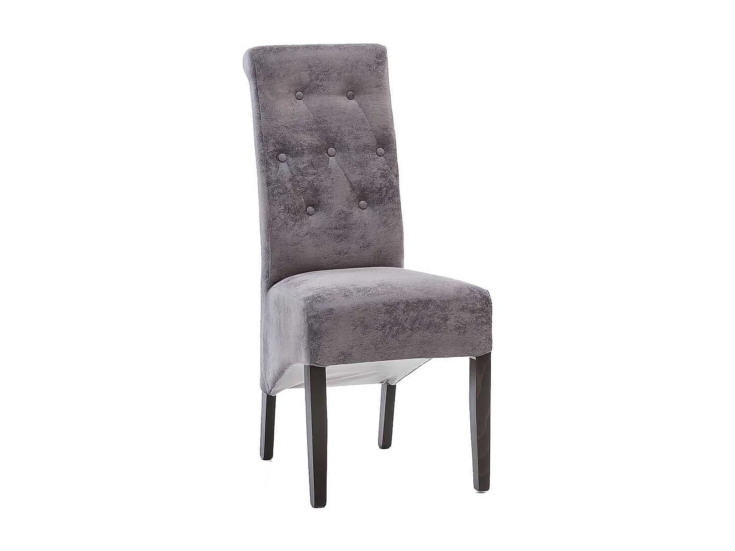 Esszimmerstuhl Set in Grau Microfaser Buche Massivholz (2er Set)