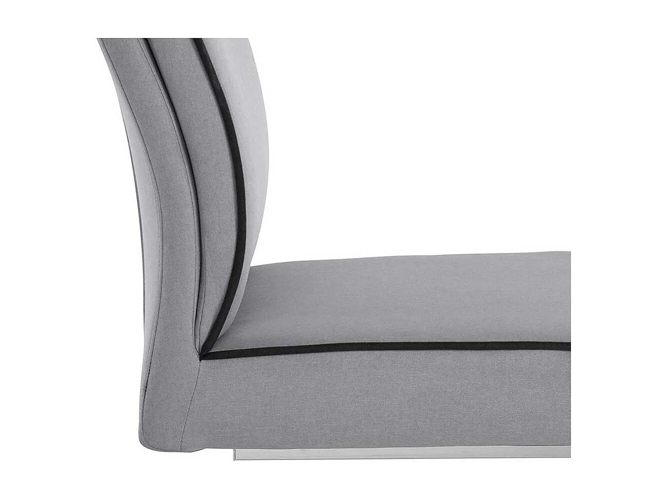 Freischwinger in Hellgrau Microfaser und Metall (2er Set)