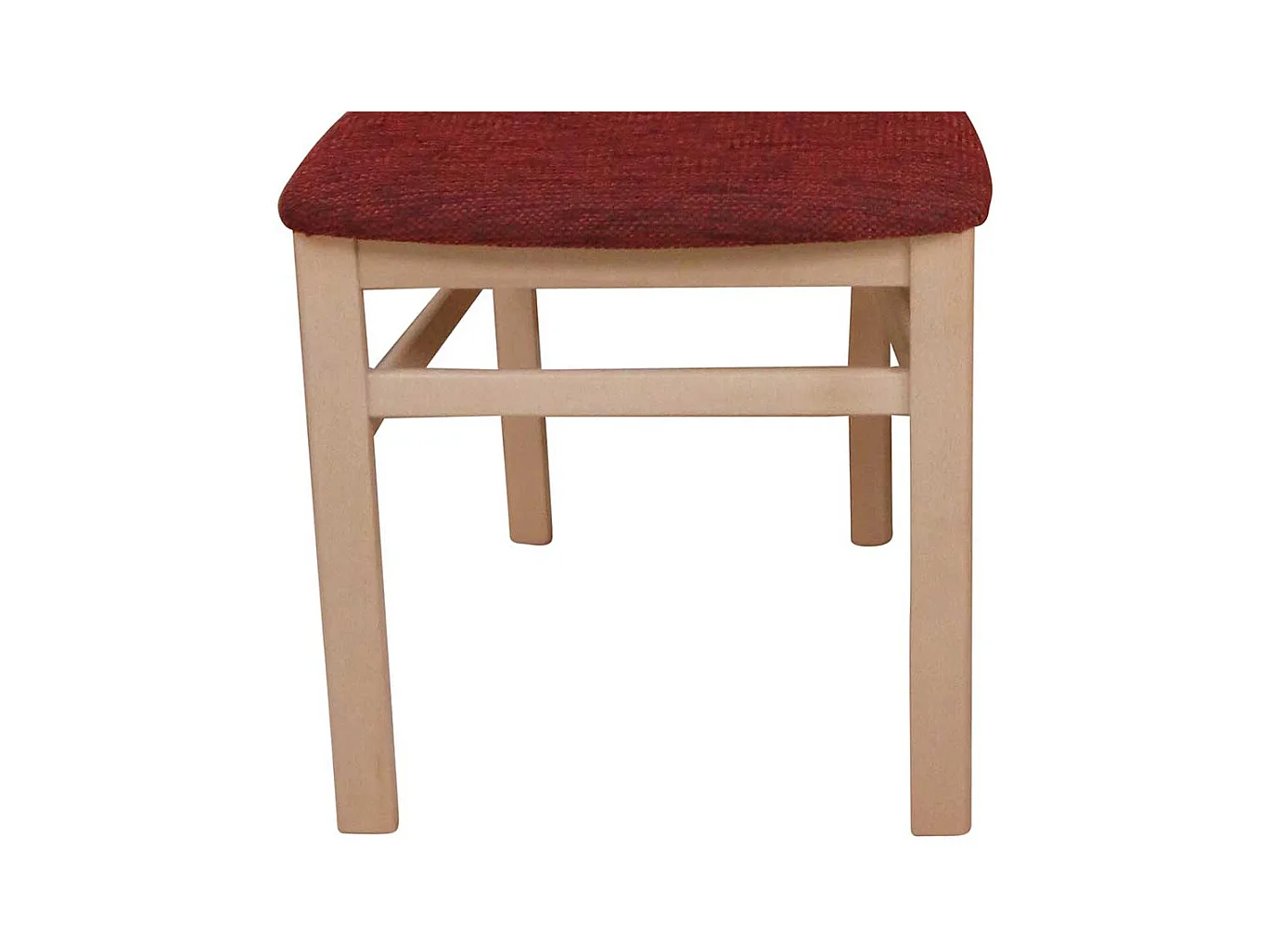 Esszimmerstuhl Set in Rot Stoff Buche Massivholz (2er Set)