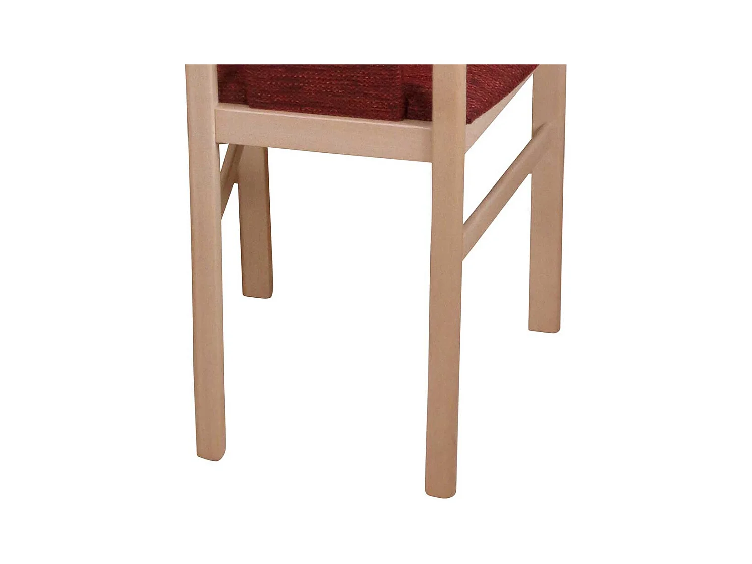 Esszimmerstuhl Set in Rot Stoff Buche Massivholz (2er Set)