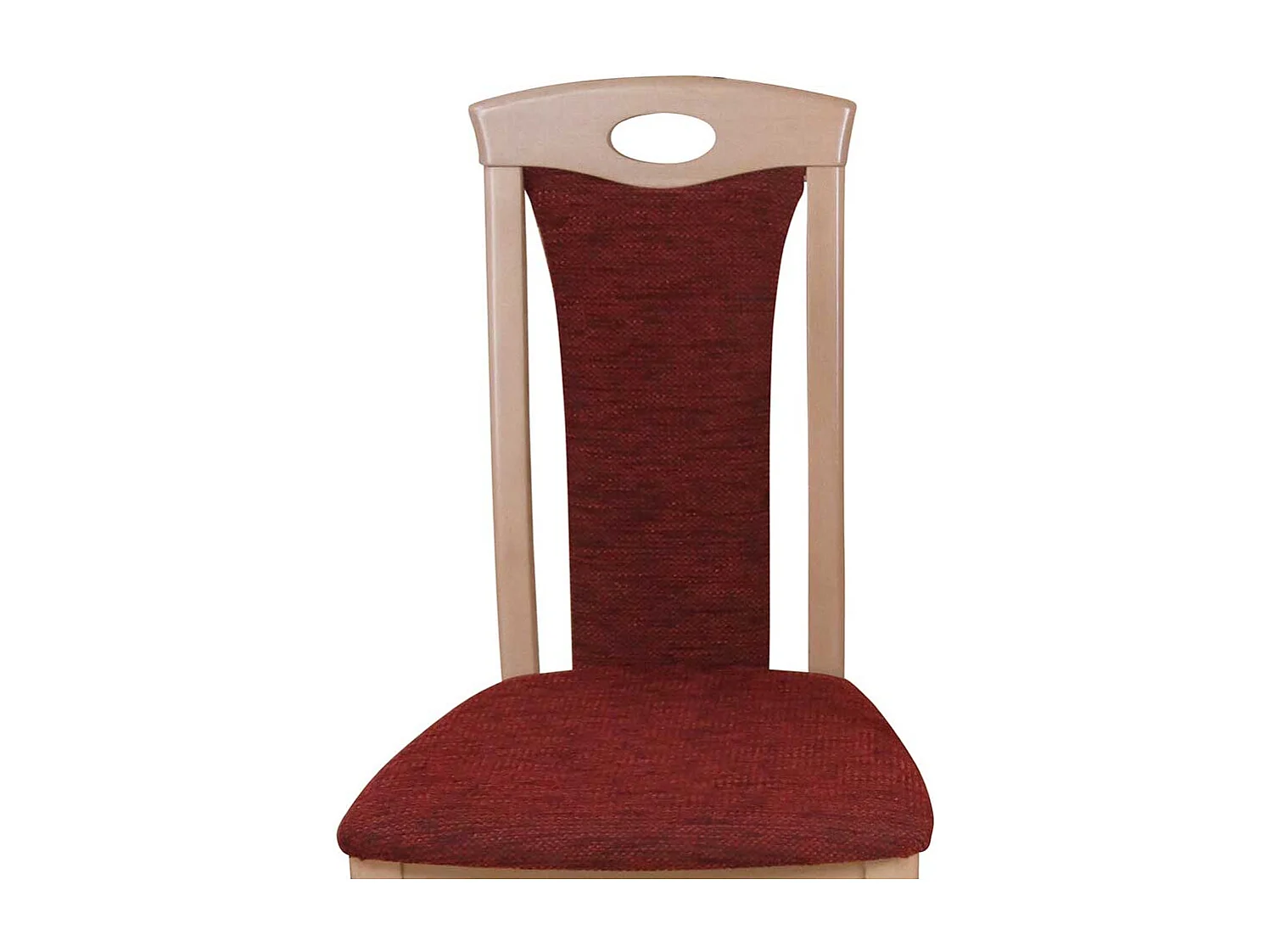 Esszimmerstuhl Set in Rot Stoff Buche Massivholz (2er Set)