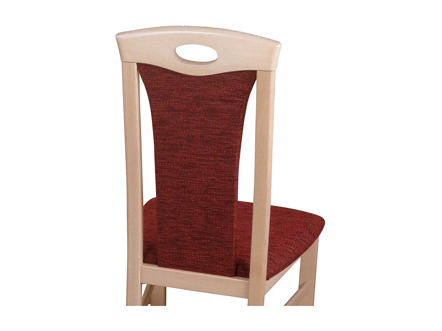 Esszimmerstuhl Set in Rot Stoff Buche Massivholz (2er Set)