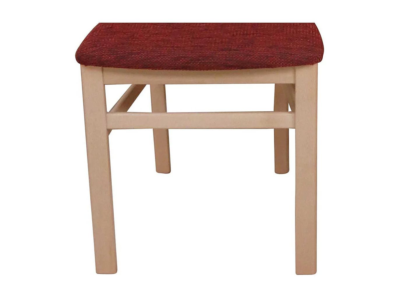 Esszimmerstuhl Set in Rot Stoff Buche Massivholz (2er Set)