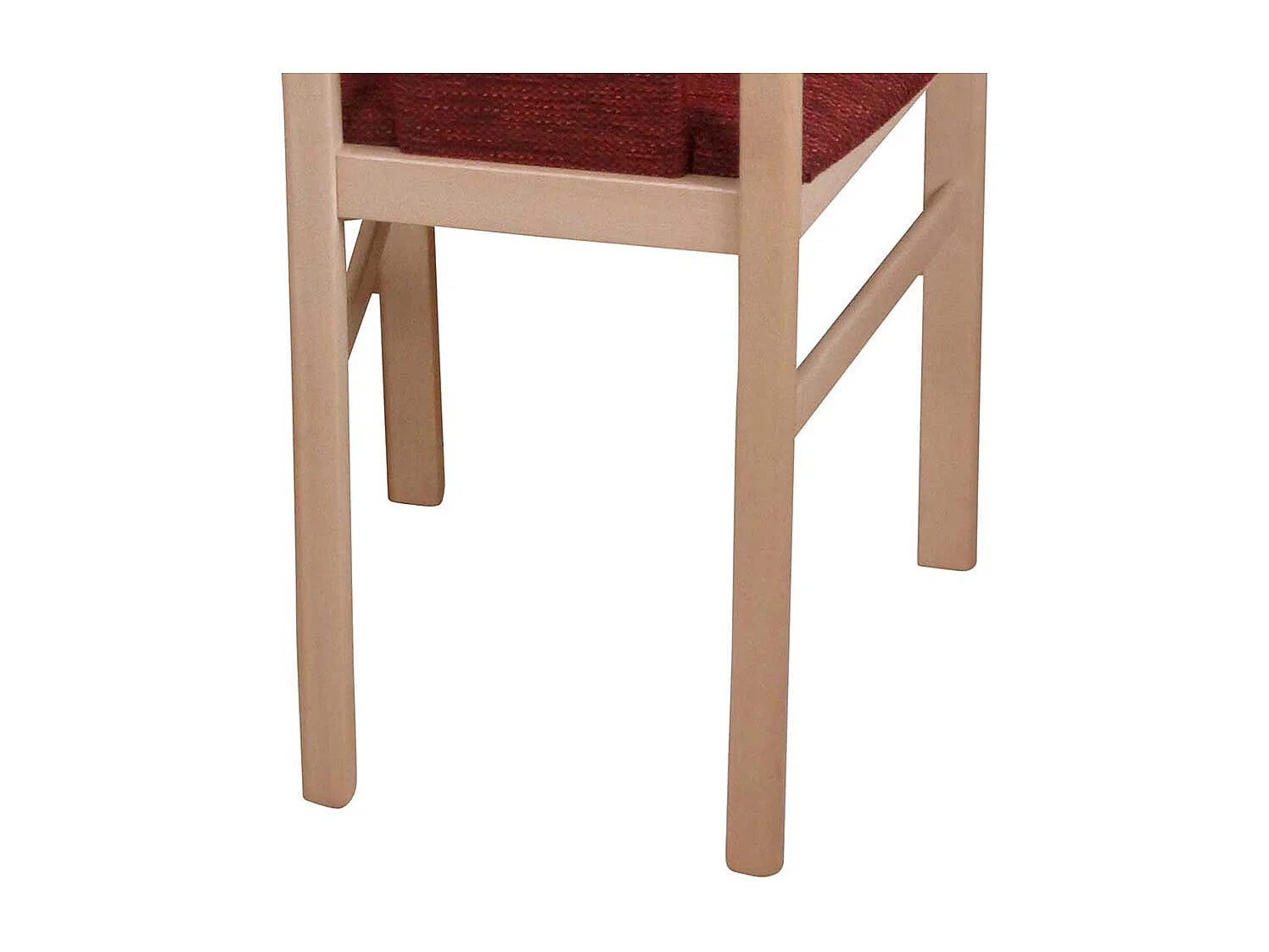 Esszimmerstuhl Set in Rot Stoff Buche Massivholz (2er Set)