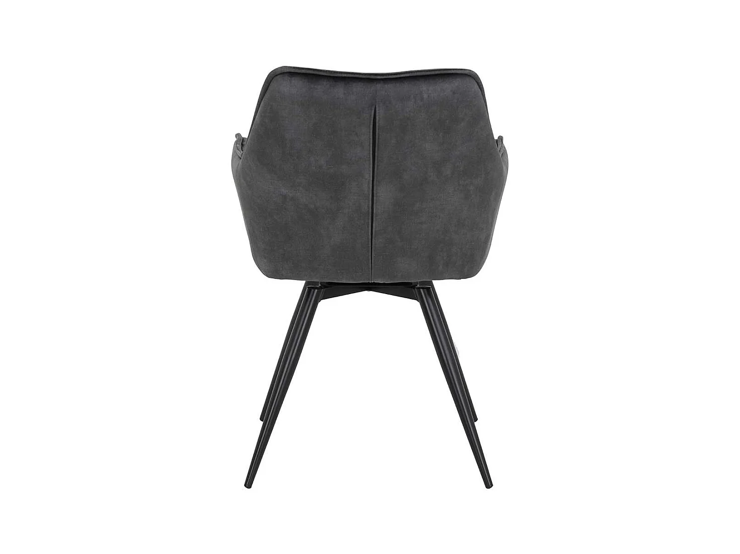 Armlehnenstühle drehbar in Anthrazit und Schwarz aufwendigen Steppungen (2er Set)