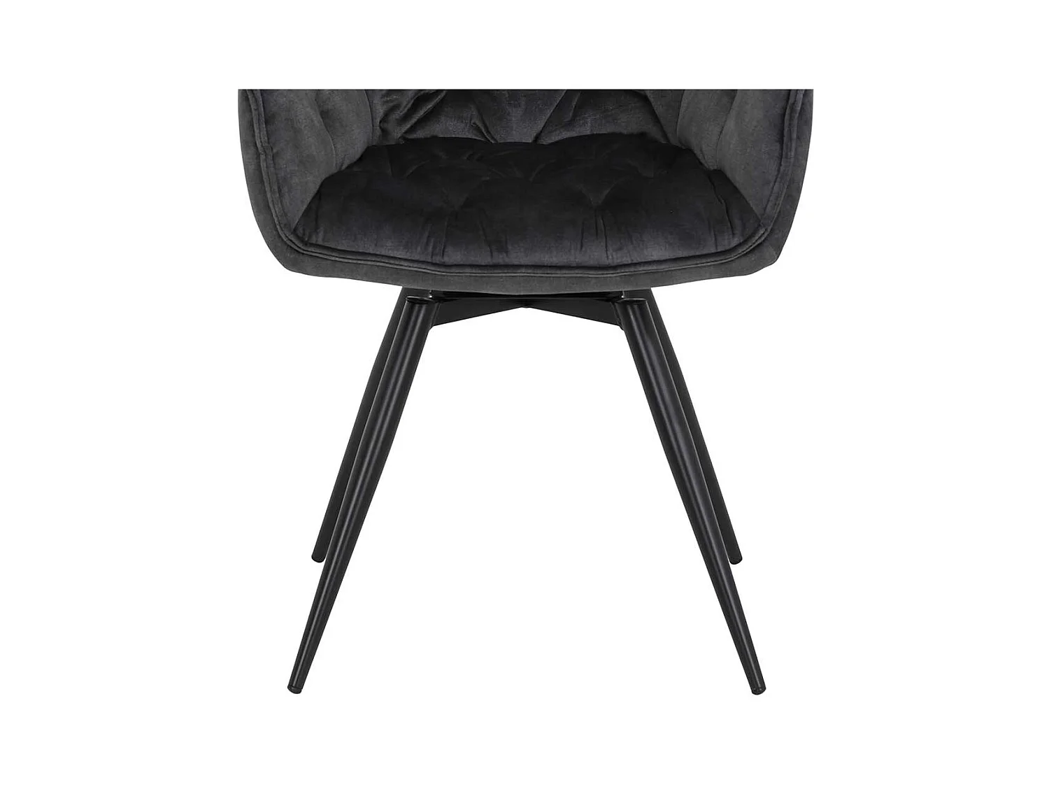 Armlehnenstühle drehbar in Anthrazit und Schwarz aufwendigen Steppungen (2er Set)