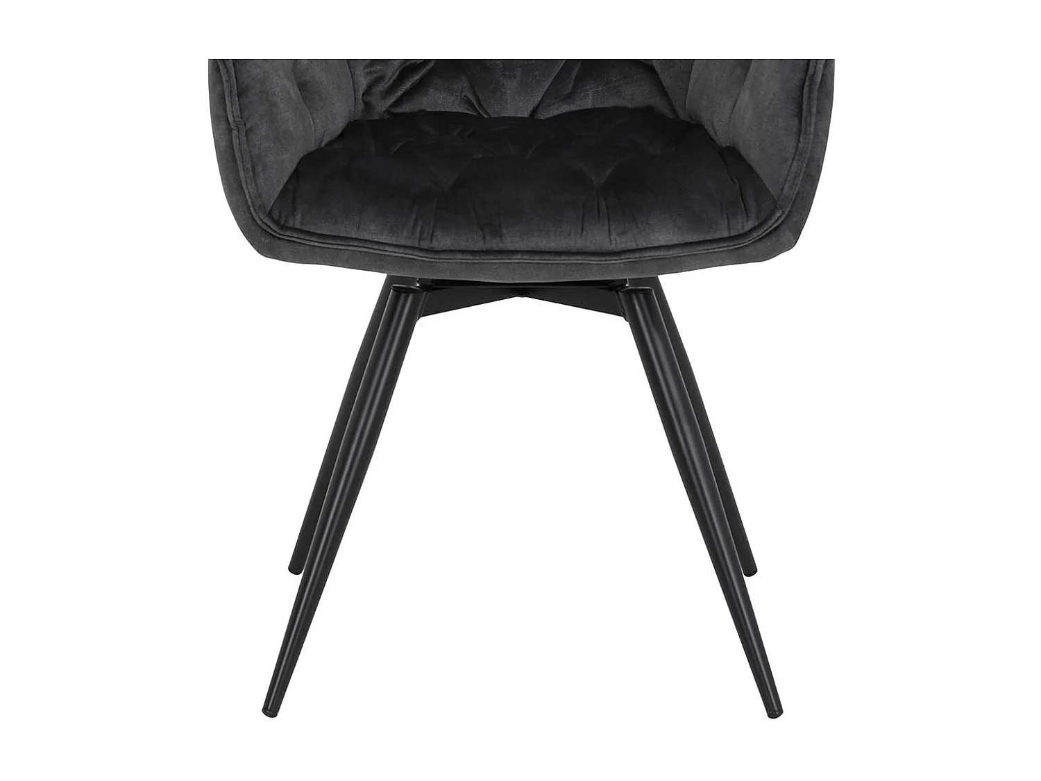 Armlehnenstühle drehbar in Anthrazit und Schwarz aufwendigen Steppungen (2er Set)