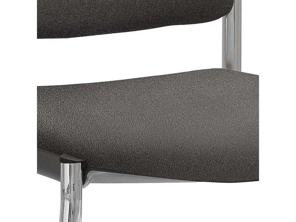 Besucherstuhl stapelbar mit Schwinggestell aus Metall Bezug Webstoff