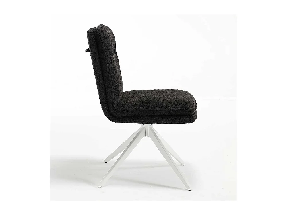 Hochwertige Stühle in Anthrazit und Weiß drehbar (2er Set)