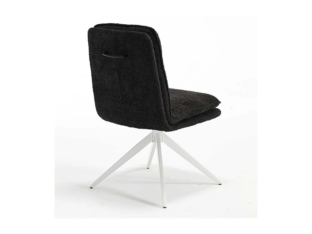 Hochwertige Stühle in Anthrazit und Weiß drehbar (2er Set)