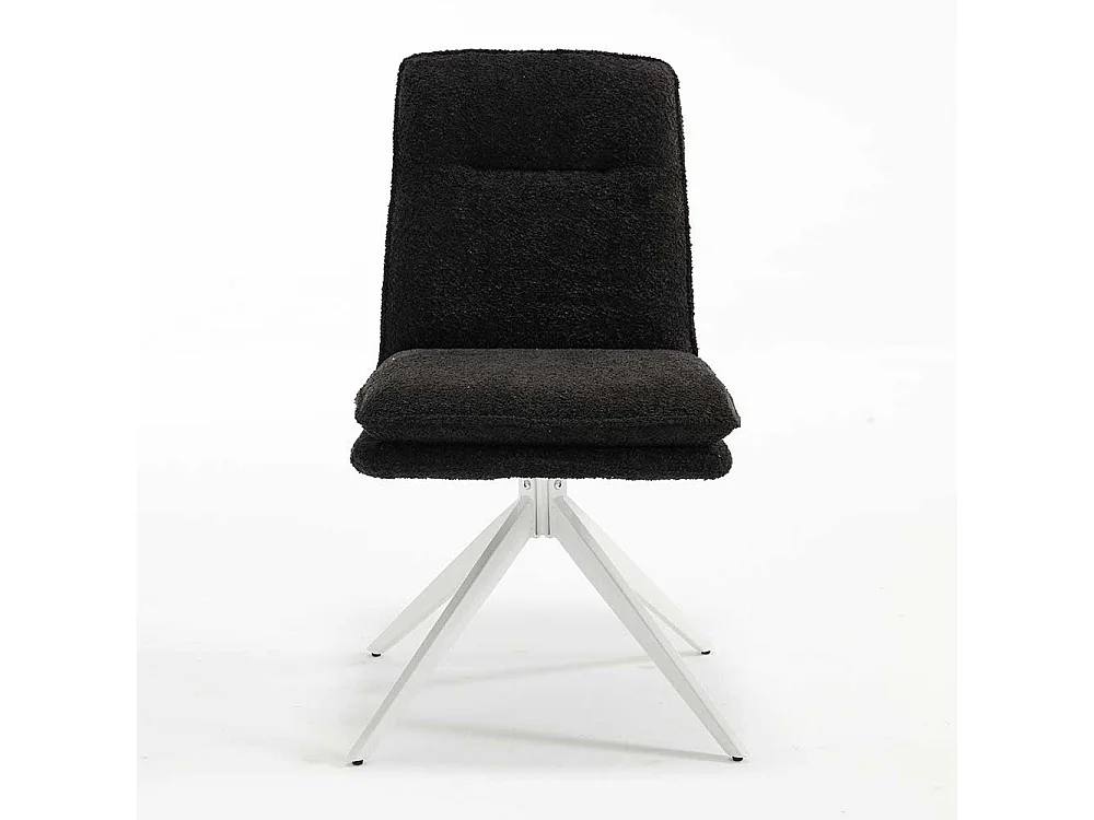 Hochwertige Stühle in Anthrazit und Weiß drehbar (2er Set)