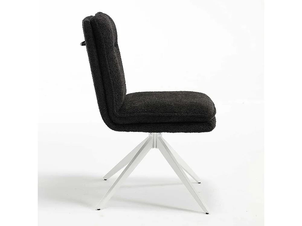 Hochwertige Stühle in Anthrazit und Weiß drehbar (2er Set)