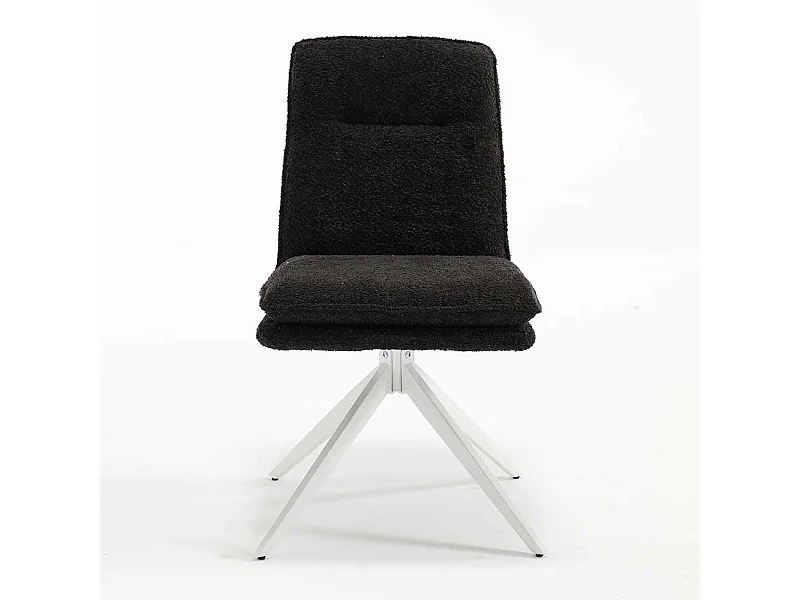 Hochwertige Stühle in Anthrazit und Weiß drehbar (2er Set)