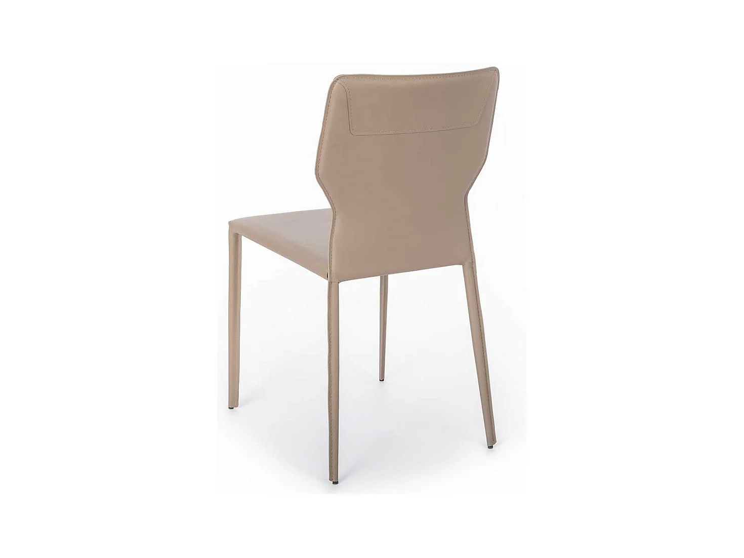 Polsterstühle in Taupe Kunstleder Metallgestell (2er Set)