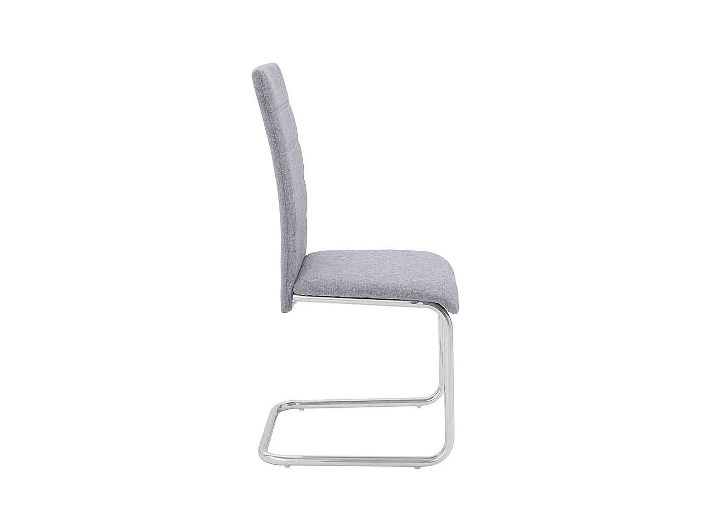 Schwingstuehle in Hellgrau und Chromfarben hoher Lehne (Set)