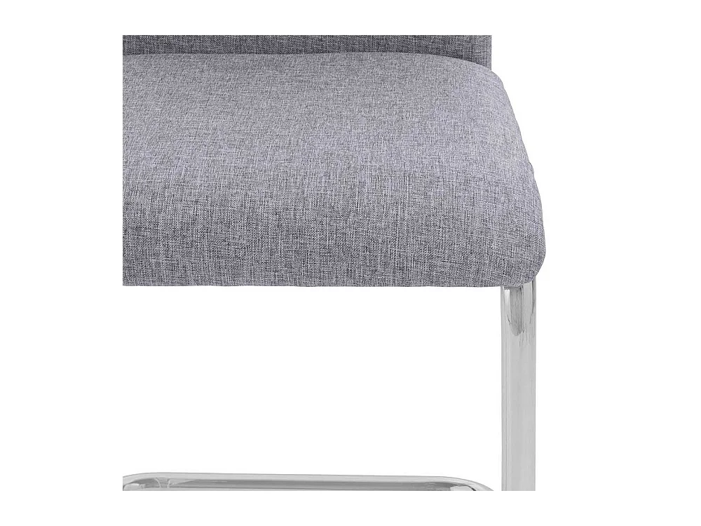 Schwingstuehle in Hellgrau und Chromfarben hoher Lehne (Set)