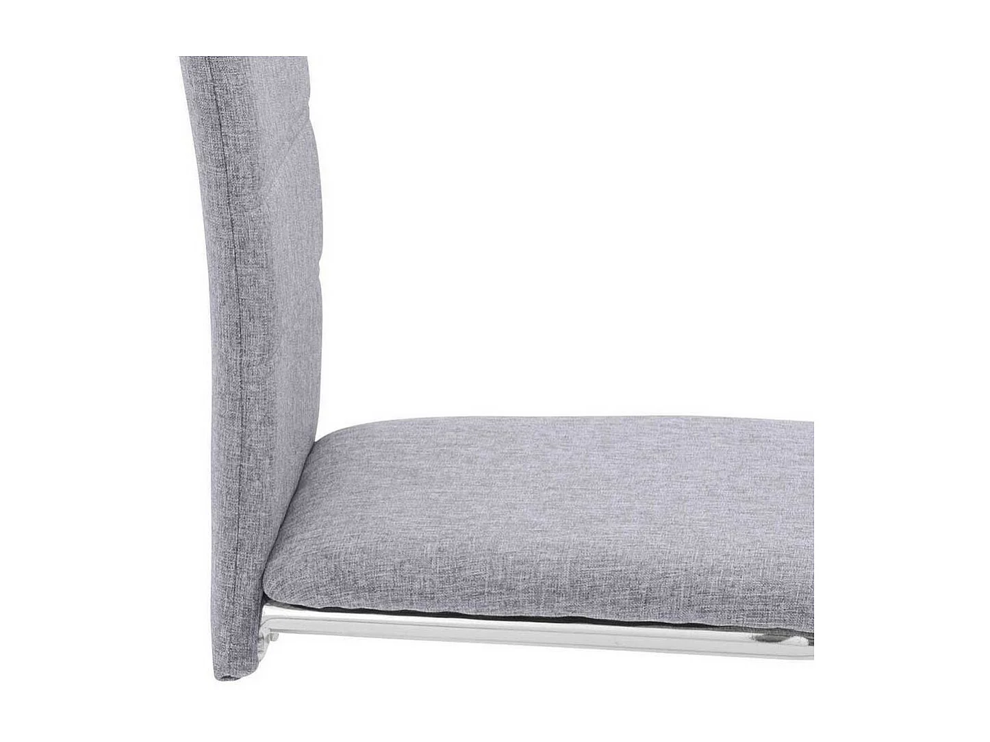 Schwingstuehle in Hellgrau und Chromfarben hoher Lehne (Set)