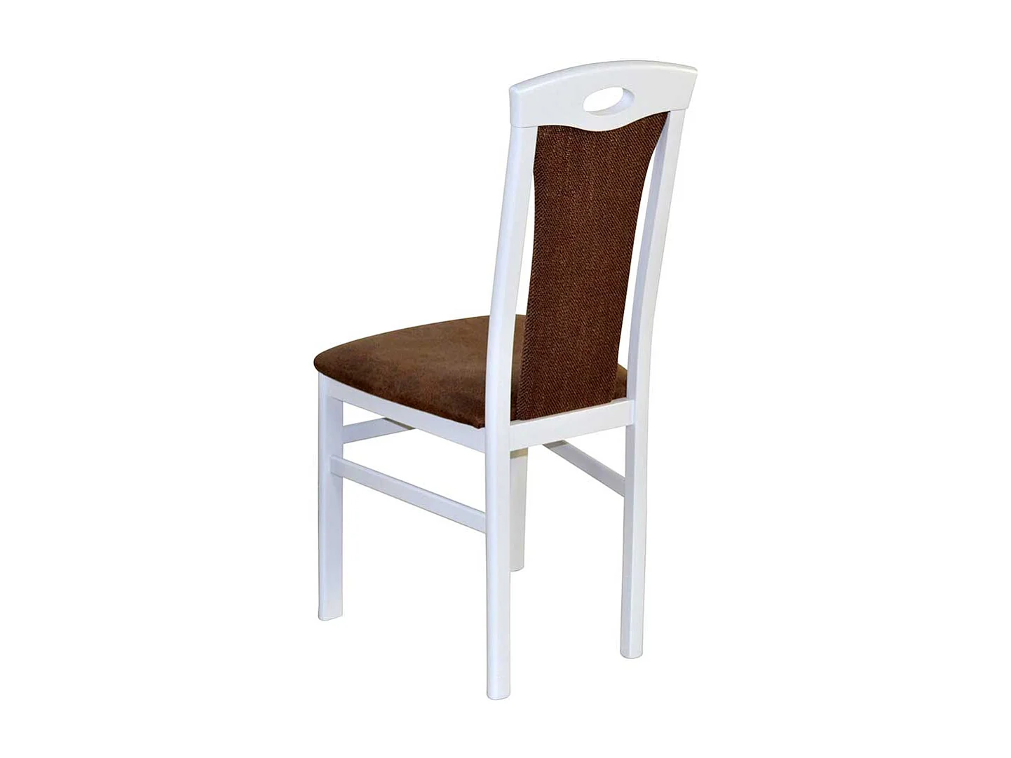 Zwei Esstisch Stühle in Weiß Braun (2er Set)