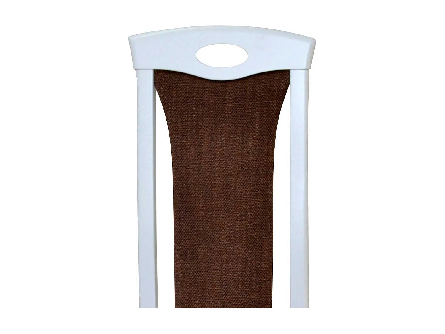 Zwei Esstisch Stühle in Weiß Braun (2er Set)