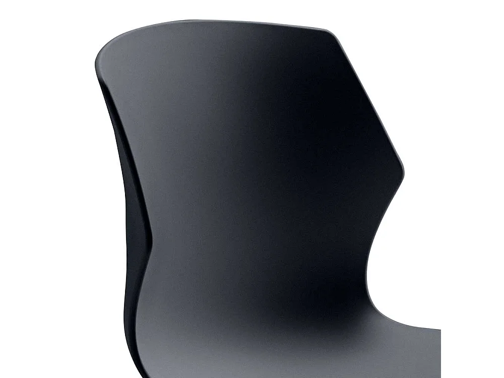 Esstisch Stuhl in Anthrazit Kunststoff verchromtem Metallgestell