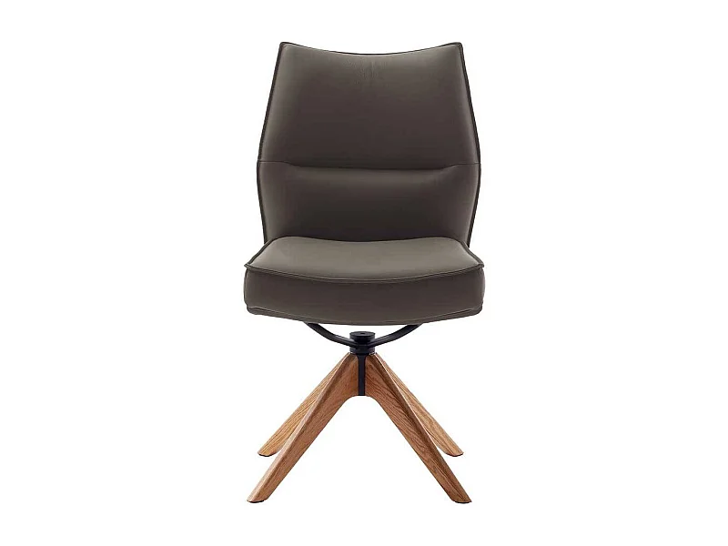 Stuhl Esszimmer Esstischstuhl drehbar aus Echtleder (2er Set)