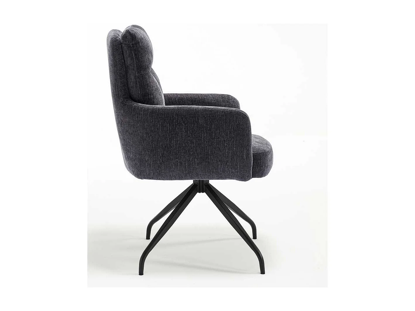 Esszimmerstuhl Stuhl Küche aus Chenillegewebe mit Armlehnen (2er Set)