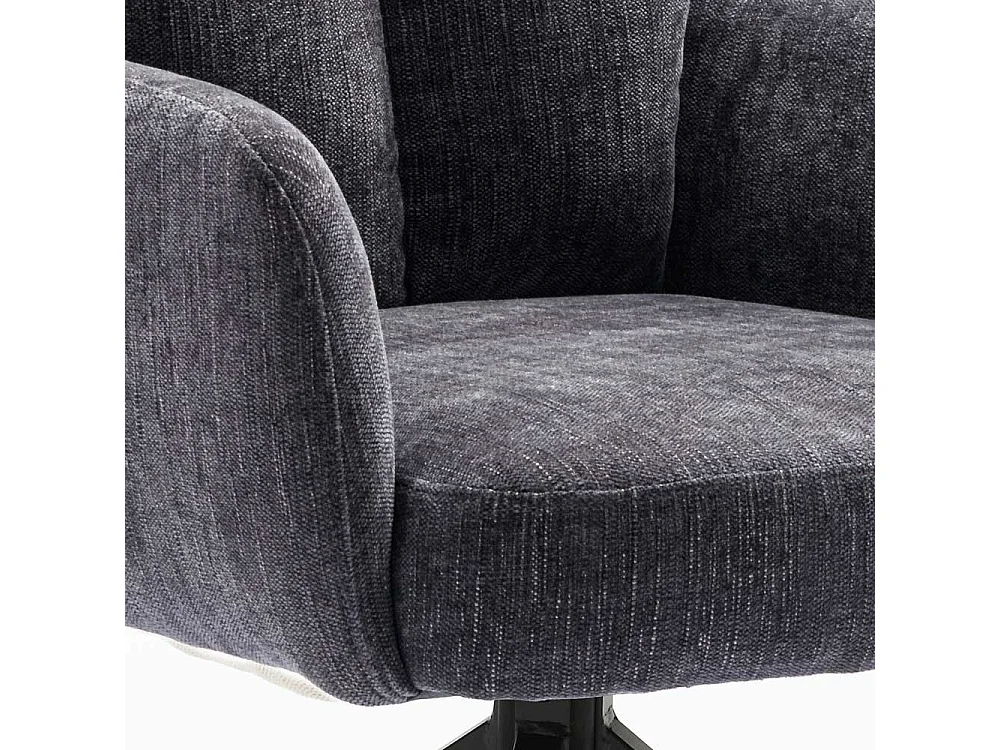 Esszimmerstuhl Stuhl Küche aus Chenillegewebe mit Armlehnen (2er Set)